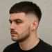 a man with french crop burst fade haircut