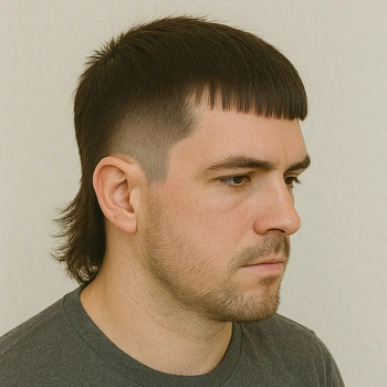 french crop burst fade mullet