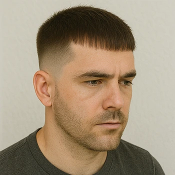 french crop low fade straight hair