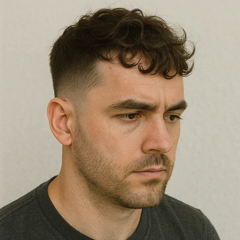 french crop low fade wavy hair