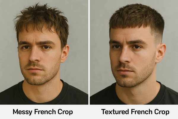 Messy French Crop vs. Textured French Crop