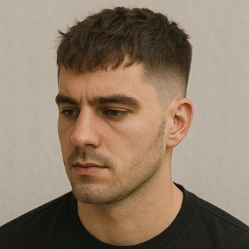 textured french crop low taper