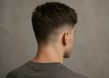 a man having french crop back