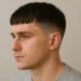 a man with french crop fringe haircut