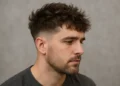 messy french crop fade haircut