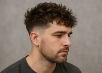 messy french crop fade haircut
