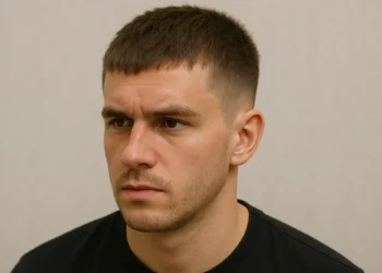 a man with short textured french crop